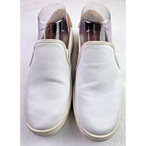 UGG Cas Womens White Leather Slip On Sneakers Size 7 Comfort Shoes Style 1132711
